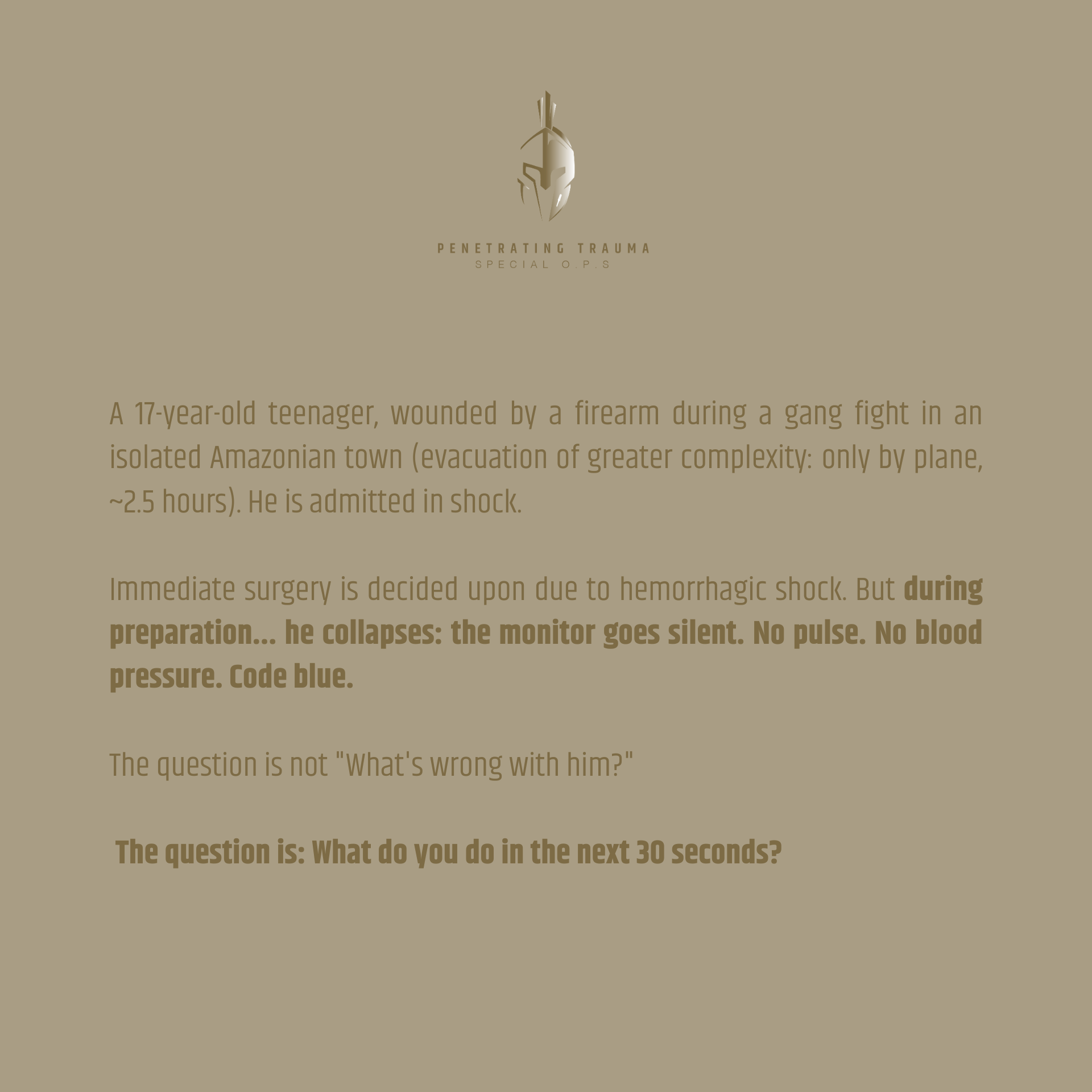 Case 1 (EN): Right Thoracic Wound with Pulmonary Hilum Injury