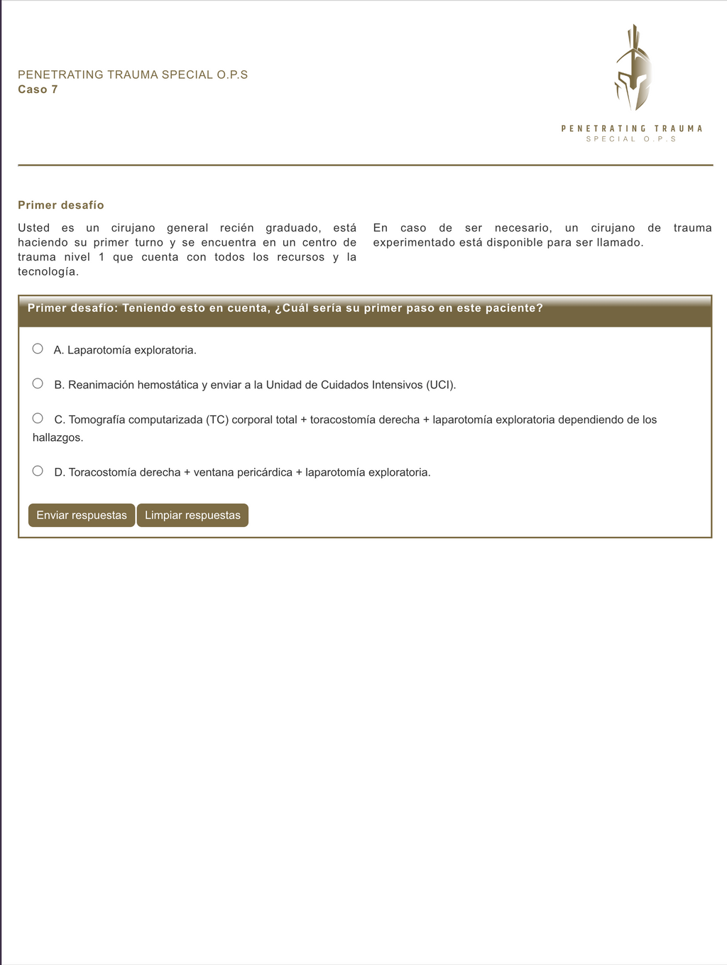 Caso 7 (ES) Órganos sólidos y vísceras huecas: ¿Qué hacer en lesiones combinadas?