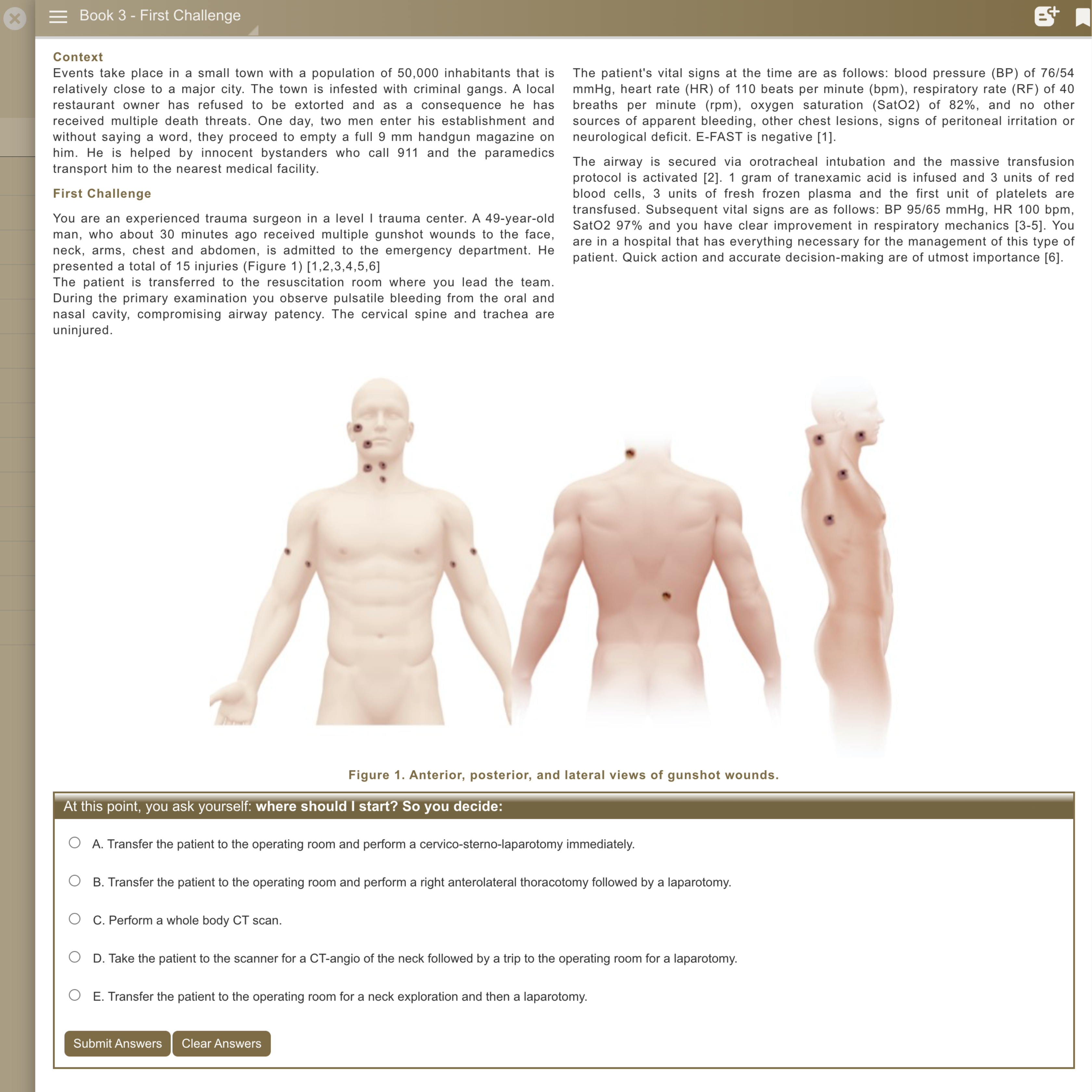 Case 3 (EN): Multiple Penetrating Trauma: Where to Begin?