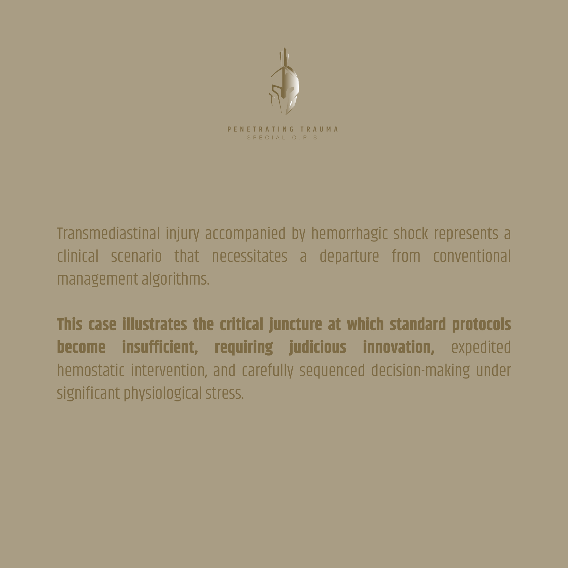 Case 2 (EN): Transmediastinal Trauma with Aortic Arch Injury