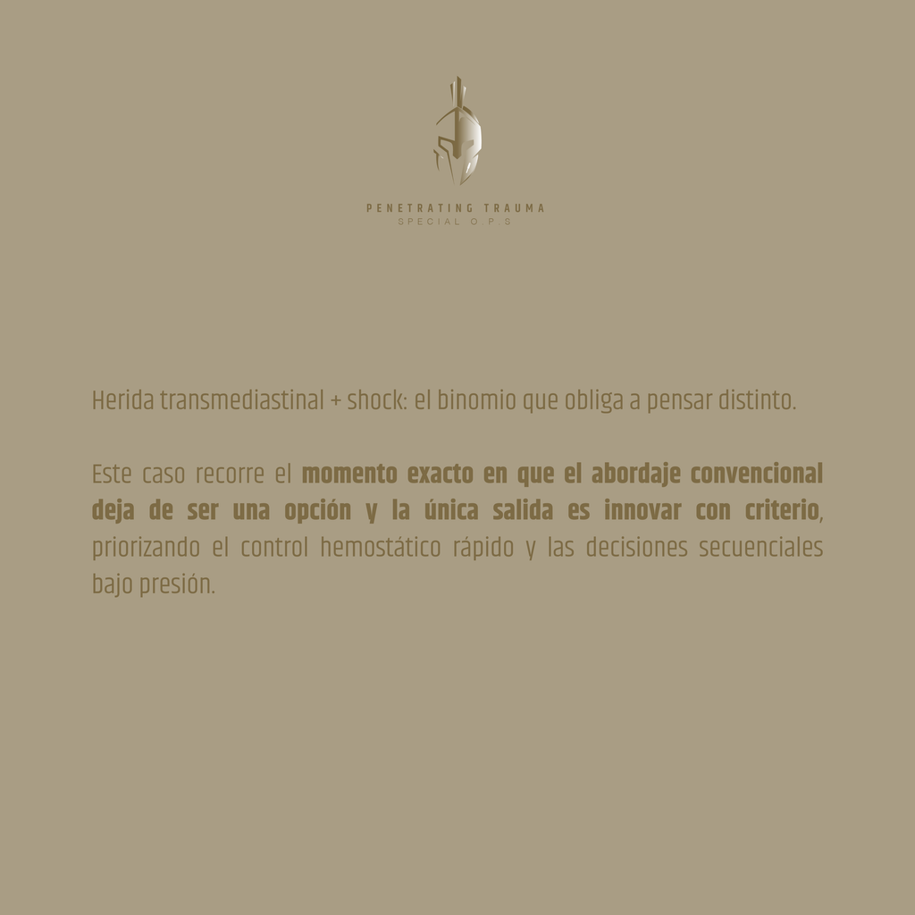 Caso 2 (ES): Trauma transmediastinal con lesión del arco aórtico