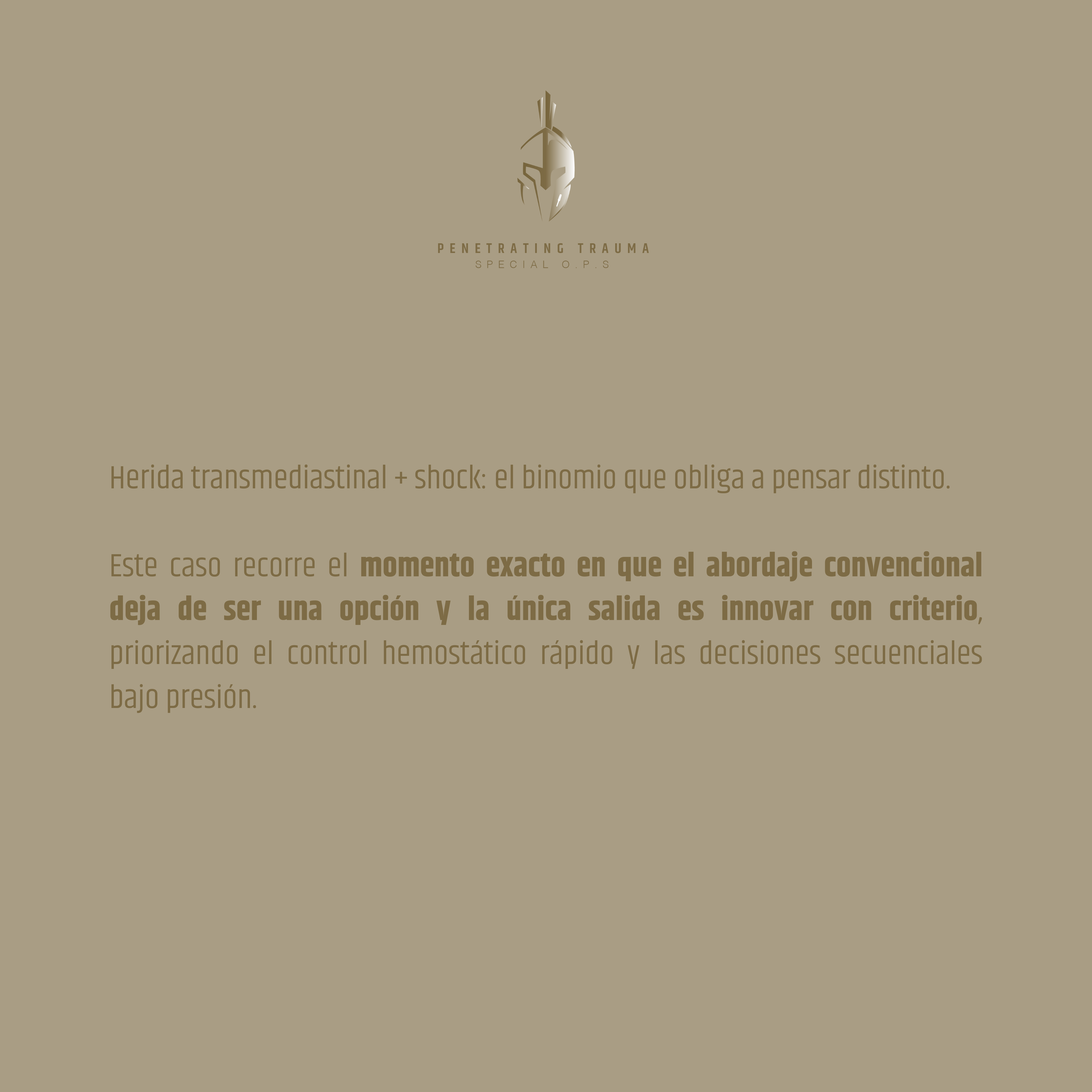 Caso 2 (ES): Trauma transmediastinal con lesión del arco aórtico